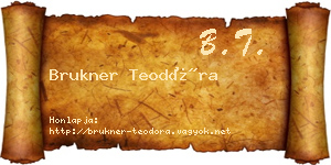 Brukner Teodóra névjegykártya
